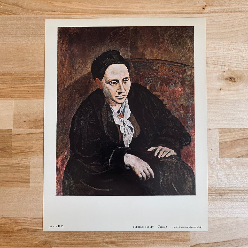 Picasso "Gertrude Stein" Portrait Art Print | Art History | Golden Rule Gallery | Excelsior, MN | Minneapolis Gallery | Vintage 60s Picasso Portrait | Vintage Gertrude Stein Portrait Art