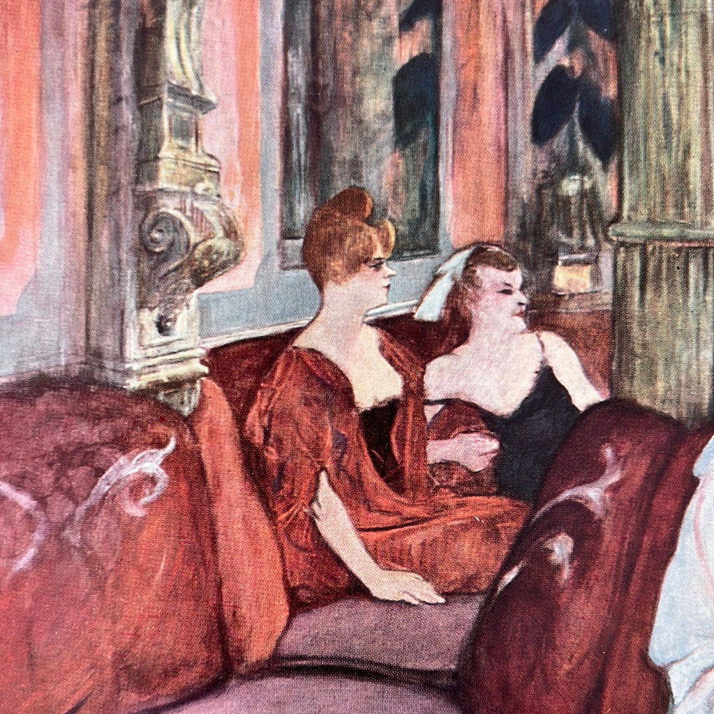 Vintage 50s Toulouse-Lautrec 'Salon in the Rue Des Moulins' Print at Golden Rule Gallery