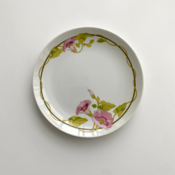 Pretty vintage 1980s Japanese floral dessert plate at Golden Rule Gallery in Excelsior, MN