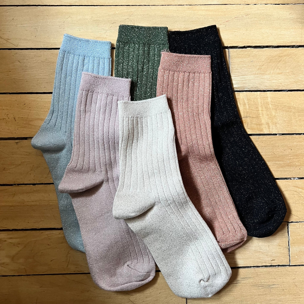 Glittery Socks Made by Le Bon Shoppe