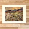Van Gogh Lithograph Art Print | Landscape with Ploughed Fields | Vintage Collectible Landscape Art Print | Golden Rule Gallery | Collectible Vintage Prints | 1950s Vincent Van Gogh Offset Lithograph