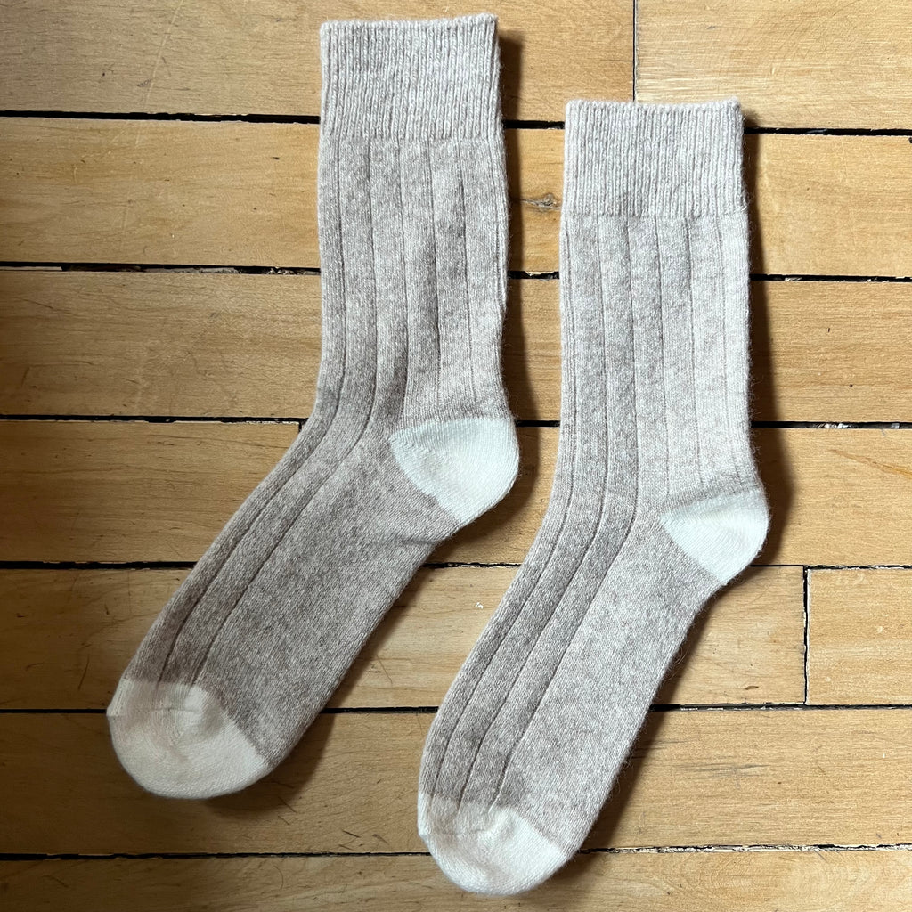 Fawn Beige Cashmere Socks by Le Bon Shoppe