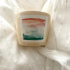 Porcelain Cream Cup Handmade by A MANO with Watercolor Pretty Landscape Painted