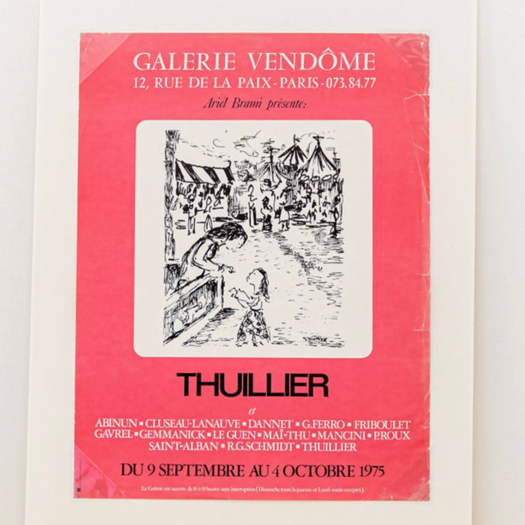 Vintage French 70s Thuillier Circus Art Poster at Golden Rule Gallery 