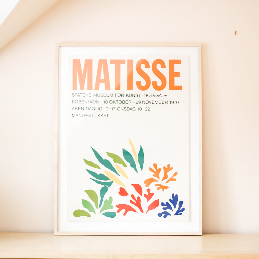 Matisse Vintage 1970 Danish Lithograph Art Exhibition Poster | Golden Rule Gallery | Excelsior, MN 