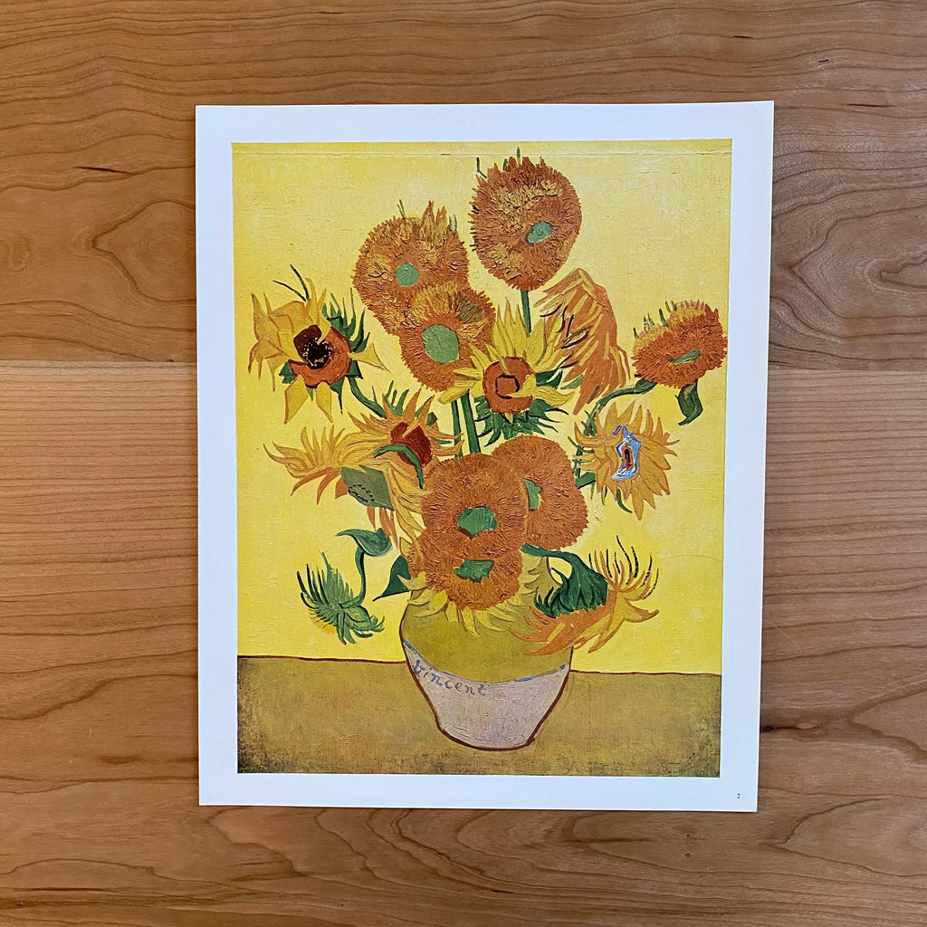 Vintage 1950's Van Gogh "Sunflowers" Colorplate | Golden Rule Gallery | Sunflowers Art Print | Collectible Vintage Art | Excelsior, MN