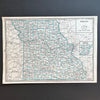 Vintage 1940 Census Map of Missouri | Midwest Americana Decor | Golden Rule Gallery