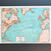 Vintage 1940s Atlantic Ocean Census Atlas Map Art Print at Golden Rule Gallery in Excelsior, MN