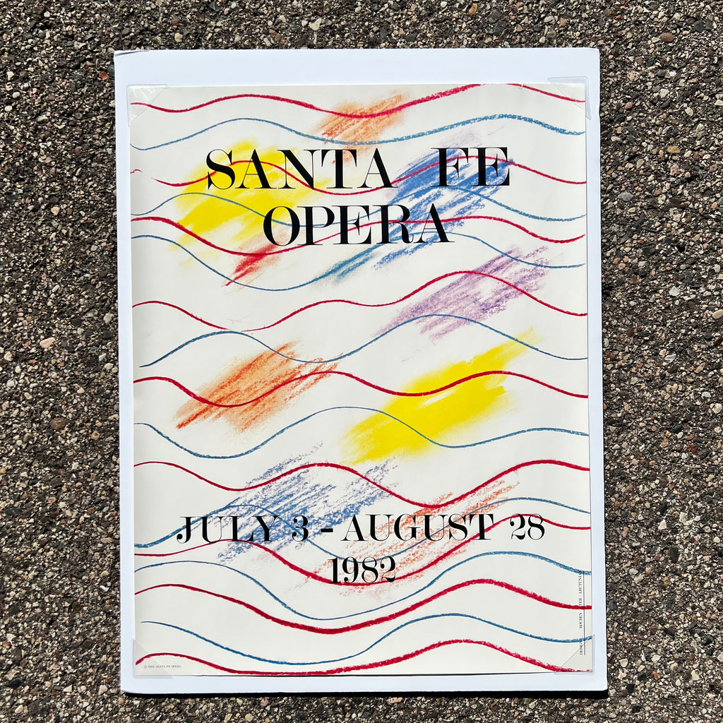 80s Vintage Santa Fe Opera House Exhibition Poster at Golden Rule Gallery in MPLS