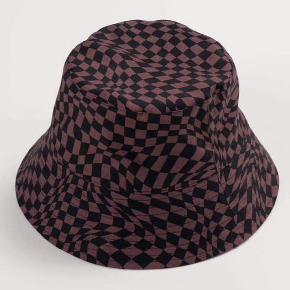 Trippy Checker Bucket Hat