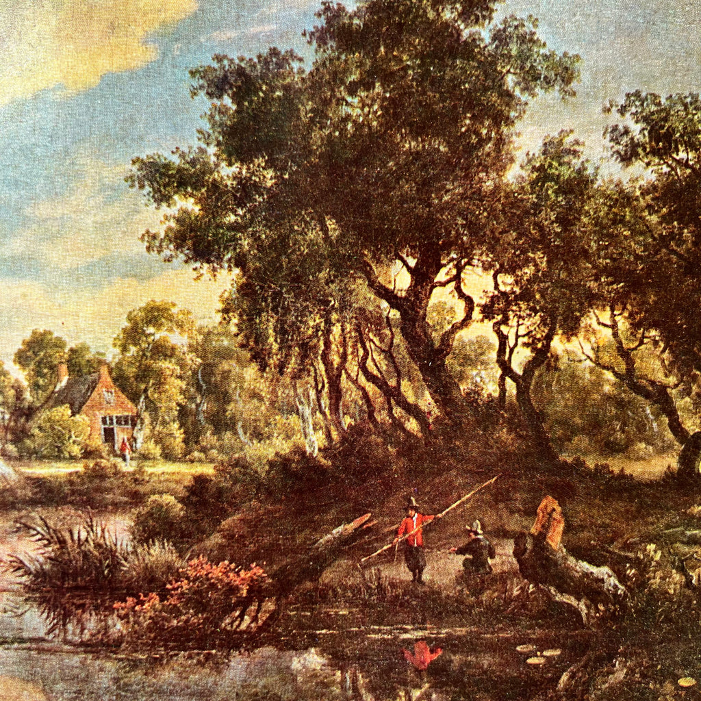 Meyndert Hobbema "Sunny Landscape" Mid Century Art Print