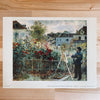 Renoir's Monet Painting in his Garden in Argenteuil Art Print | Vintage 1960 Renoir "Monet Painting in his Garden in Argenteuil" Art Print | Vintage 60s Renoir Print | Golden Rule Gallery | Excelsior, MN | Vintage Art Prints