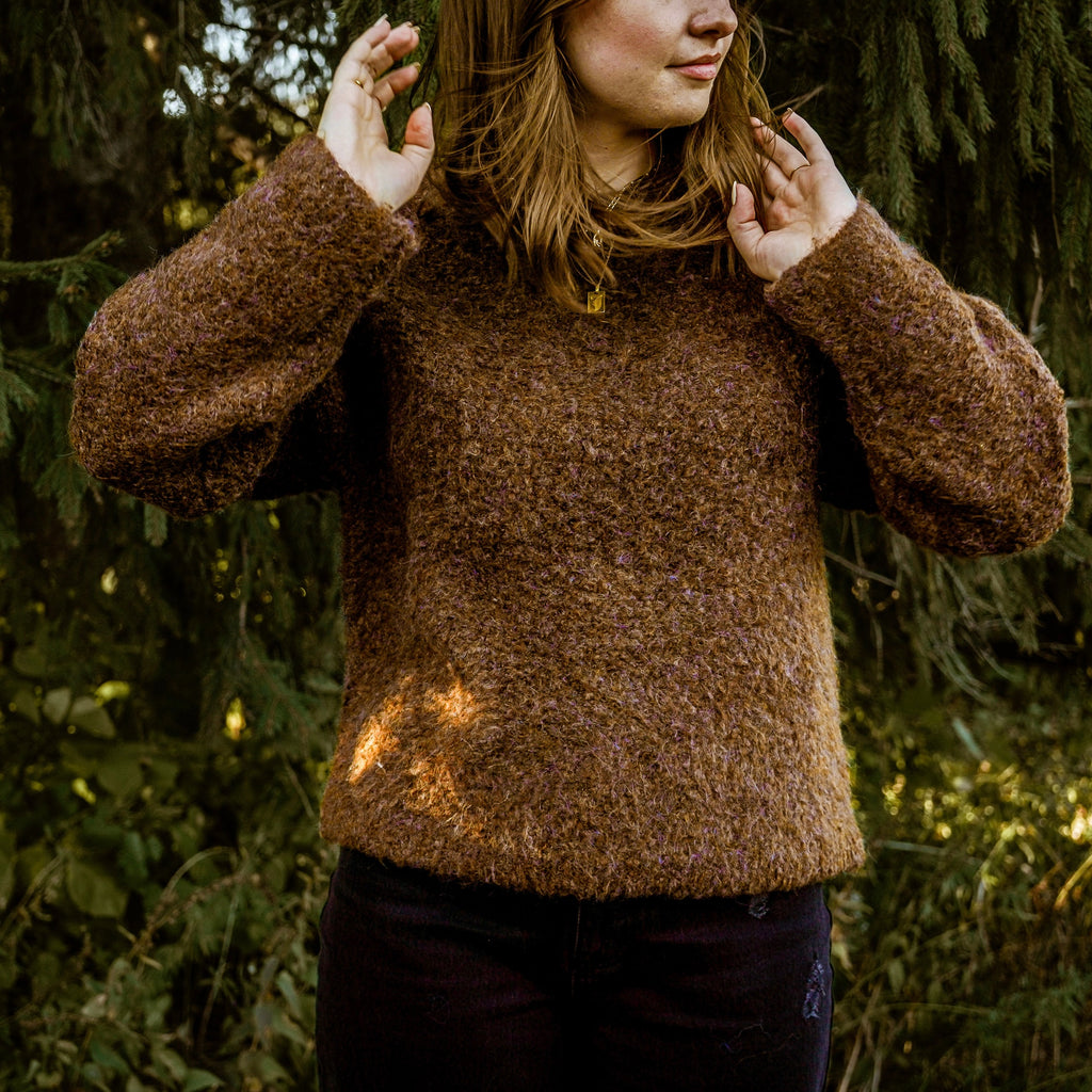 Chunky Knit Cozy Brown Sweater
