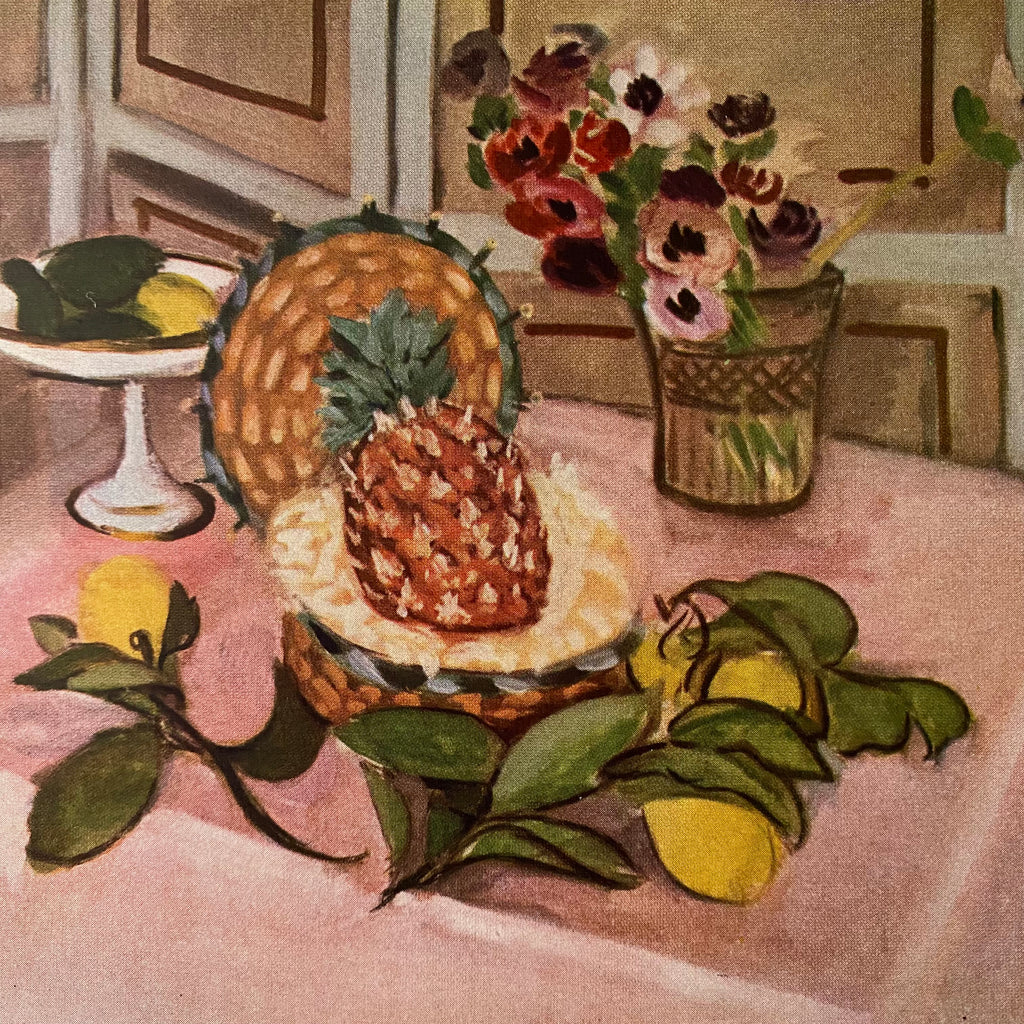 Rare Vintage Matisse Still Life Art Print Called "Still Life with Pineapple" at Golden Rule Gallery in Excelsior, MN