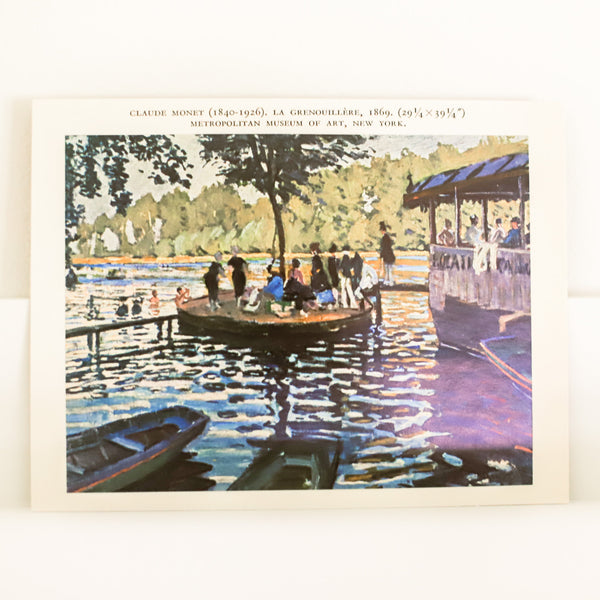 Vintage Monet | La Grenouillère | Boat Painting | Golden Rule Gallery