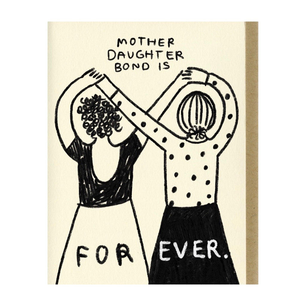 Black & White Mother Daughter Bond Card 