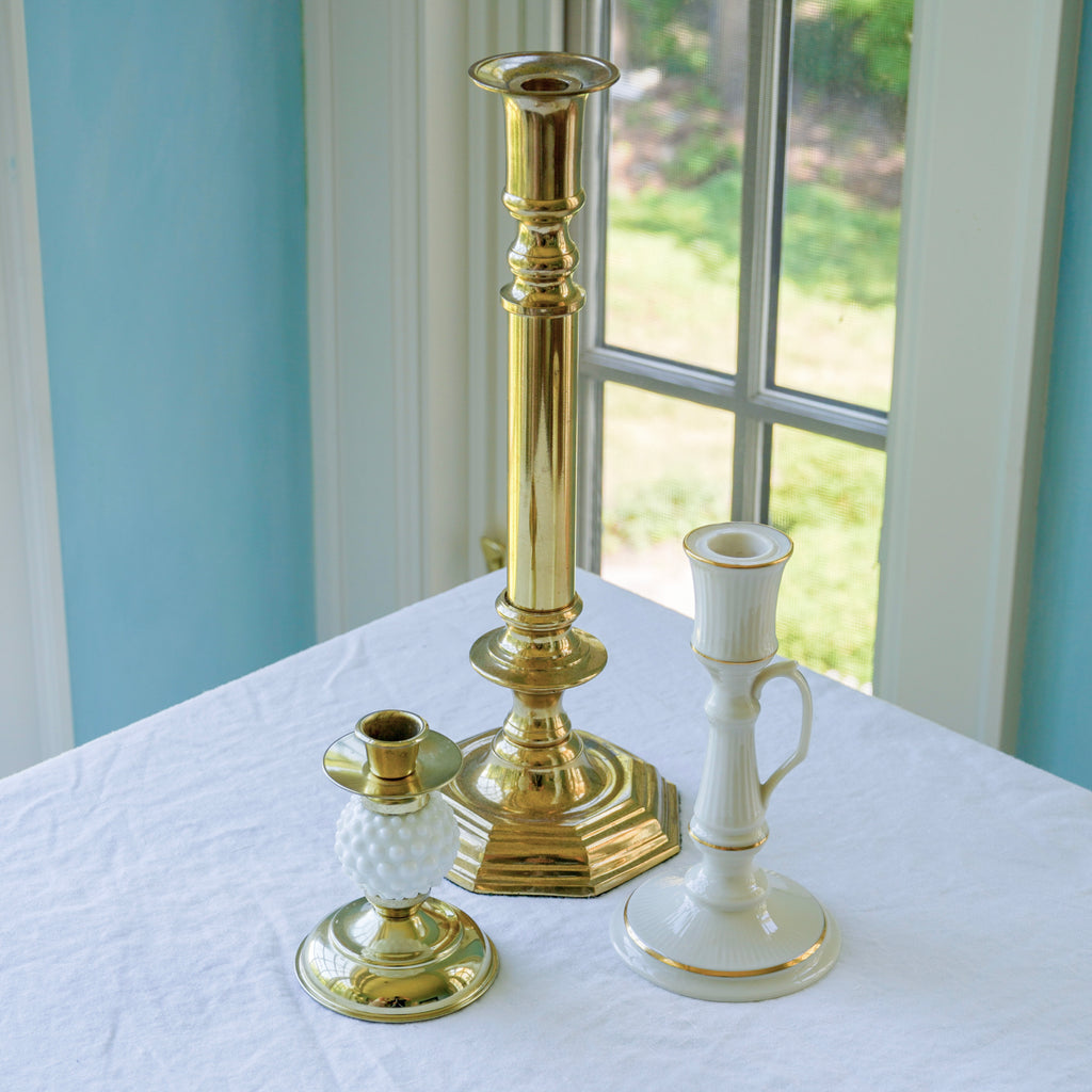 Vintage 1970s Single Tall Brass Candle Stick Holder – GOLDEN RULE GALLERY