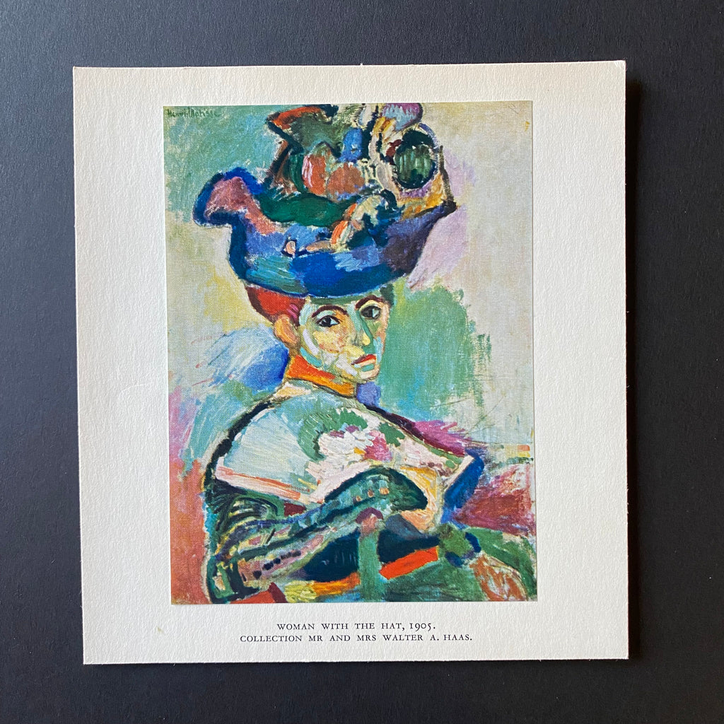 Vintage Matisse Print | Woman with a Hat | Feminine Portrait | Matisse Wife | Golden Rule Gallery