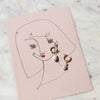Pearl and Gold Hoop Earrings and Original Single Line Contour Drawing | Protextor Parrish | Golden Rule Gallery | Excelsior, MN