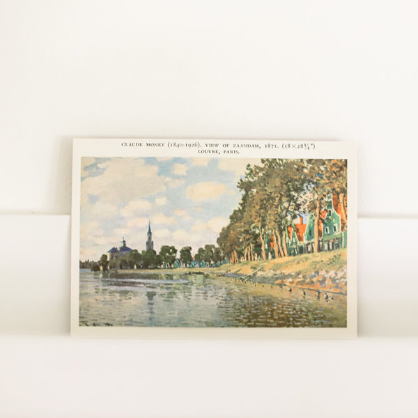 Claude Monet | View of Zaandam | Vintage Seascape Art Print | Waterscape | Golden Rule Gallery