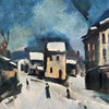 Rare Vintage 1940's Vlaminck "Bougival Under Snow" Art Print | Golden Rule Gallery | Rare 40s Bougival Under Snow Print | Excelsior, MN