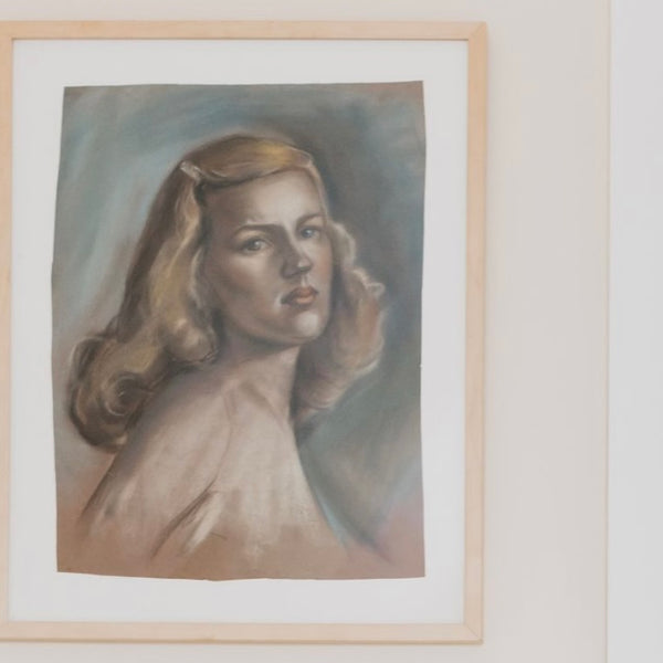 Vintage Female Original Framed Portrait