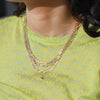 Gold Paper Clip Layering Chain Necklace