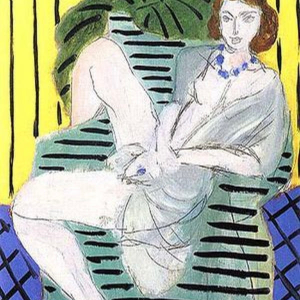 Vintage Matisse "Woman in an Armchair" Female Portrait Art Print at Golden Rule Gallery in MPLS, Minnesota