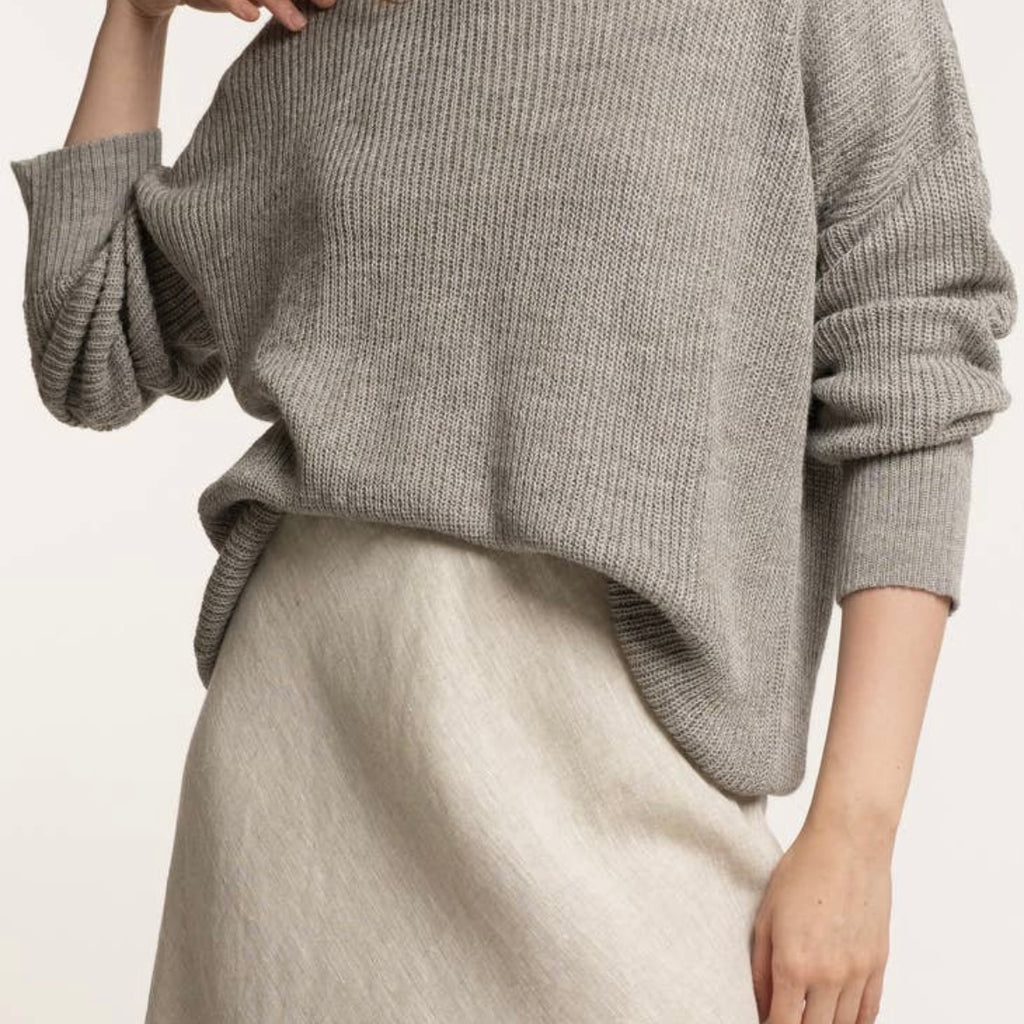 Comfy Silk Grey Sweater by Laude the Label at Golden Rule Gallery
