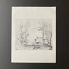 Vintage 1974 Corot "The Quincy Mill Near Douai" Art Plate | Vintage Black and White Corot Art | Golden Rule Gallery | Excelsior, MN | MPLS Art Gallery 
