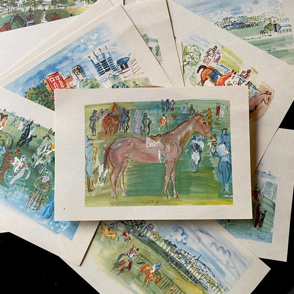 Vintage Dufy Horse Art Print | Vintage Mini Dufy Art Plates | 50s Small Dufy Art Plate Prints | Golden Rule Gallery | Vintage Art Prints | 1957 Dufy Art Prints | Excelsior, MN | Petite French Book Plates 