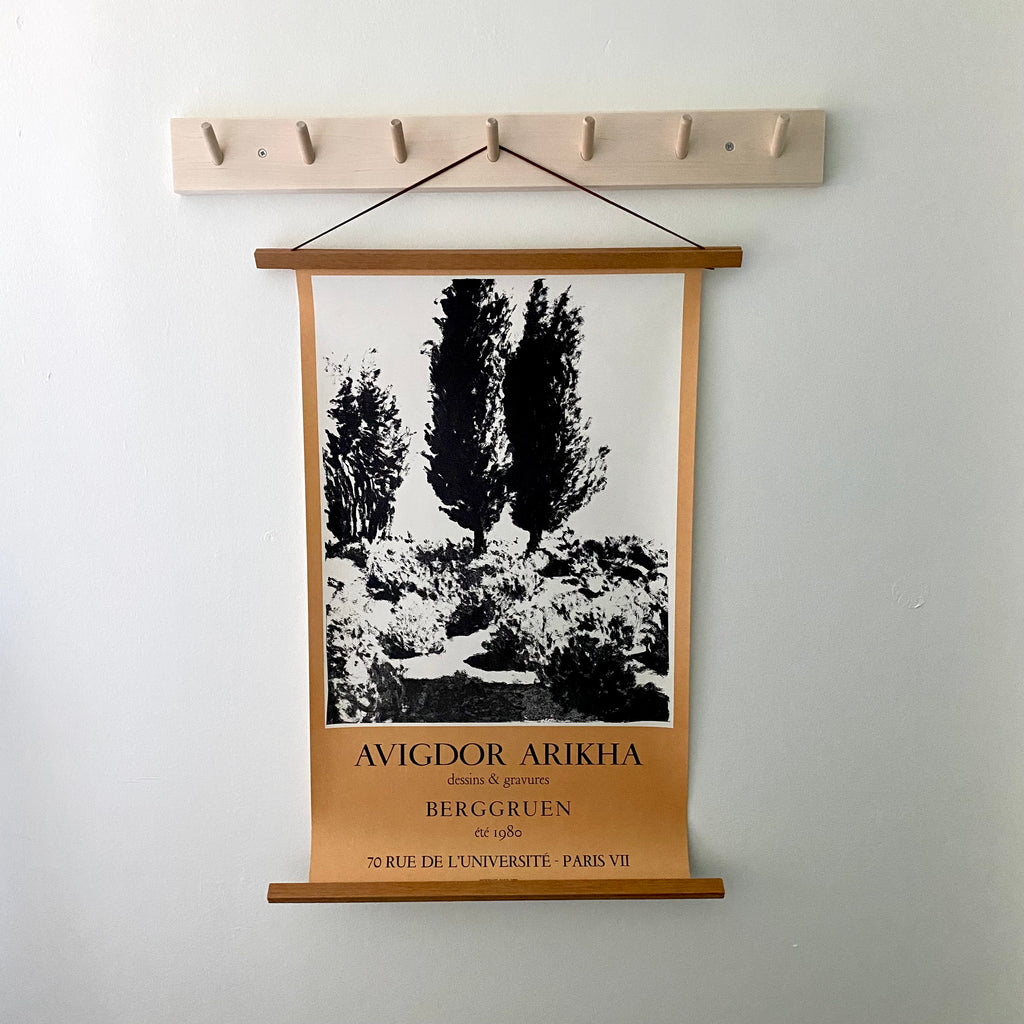Vintage 1980 Avigdor Arikha French Art Exhibition Poster | Golden Rule Gallery | Excelsior, Minnesota
