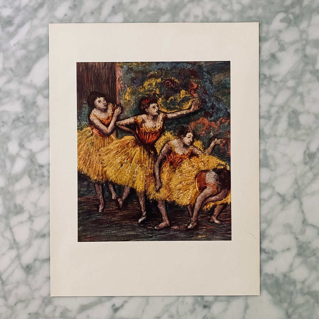 Rare Degas Feminine Portraits | Vintage Degas Female Portraits | Rare Vintage 1957 Degas Feminine Portraits | Vintage Art Collectibles | Vintage Art Prints | Golden Rule Gallery | Excelsior, MN | Vintage Degas Four Dancers Art Print | Four Dancers Degas Print