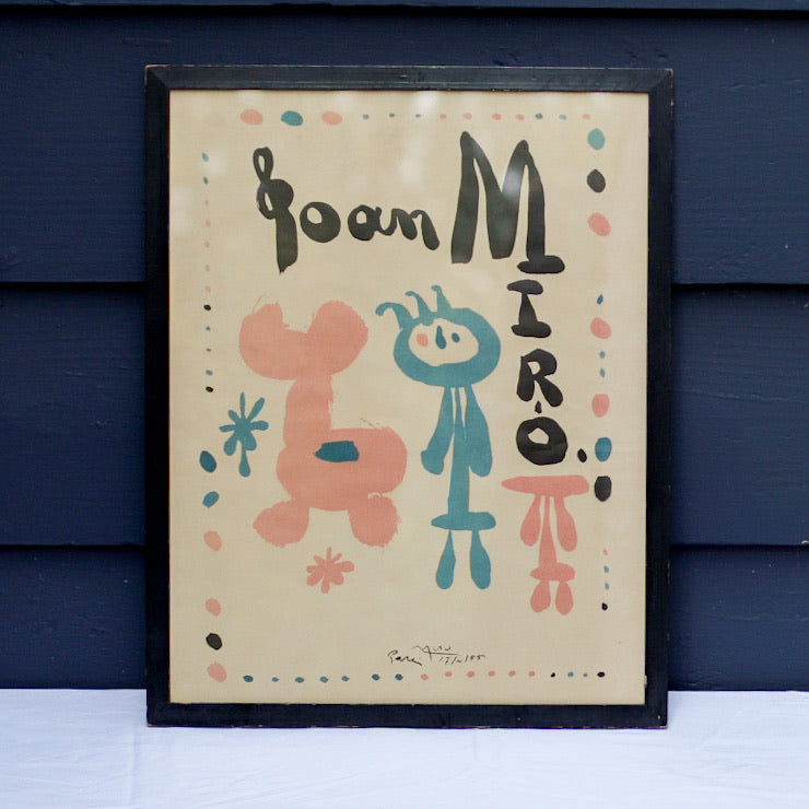 Miro Vintage Midcentury Lithograph Art Poster | Vintage Midcentury Lithograph Art Poster | Golden Rule Gallery | Excelsior, MN