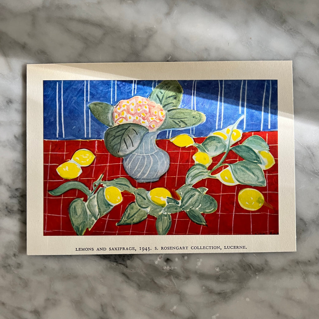 Vintage 50s Matisse Mini Offset Lithograph with Lemons