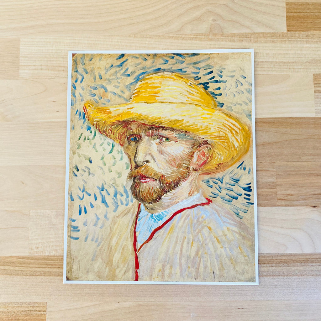 Vintage 80s Van Gogh Self Portrait Color Book Plate | Vintage Van Gogh Color Book Plate | Vintage Van Gogh Color Book Plate Art | Golden Rule Gallery | Minneapolis Art Gallery | Vintage Art Collectibles | Excelsior, MN