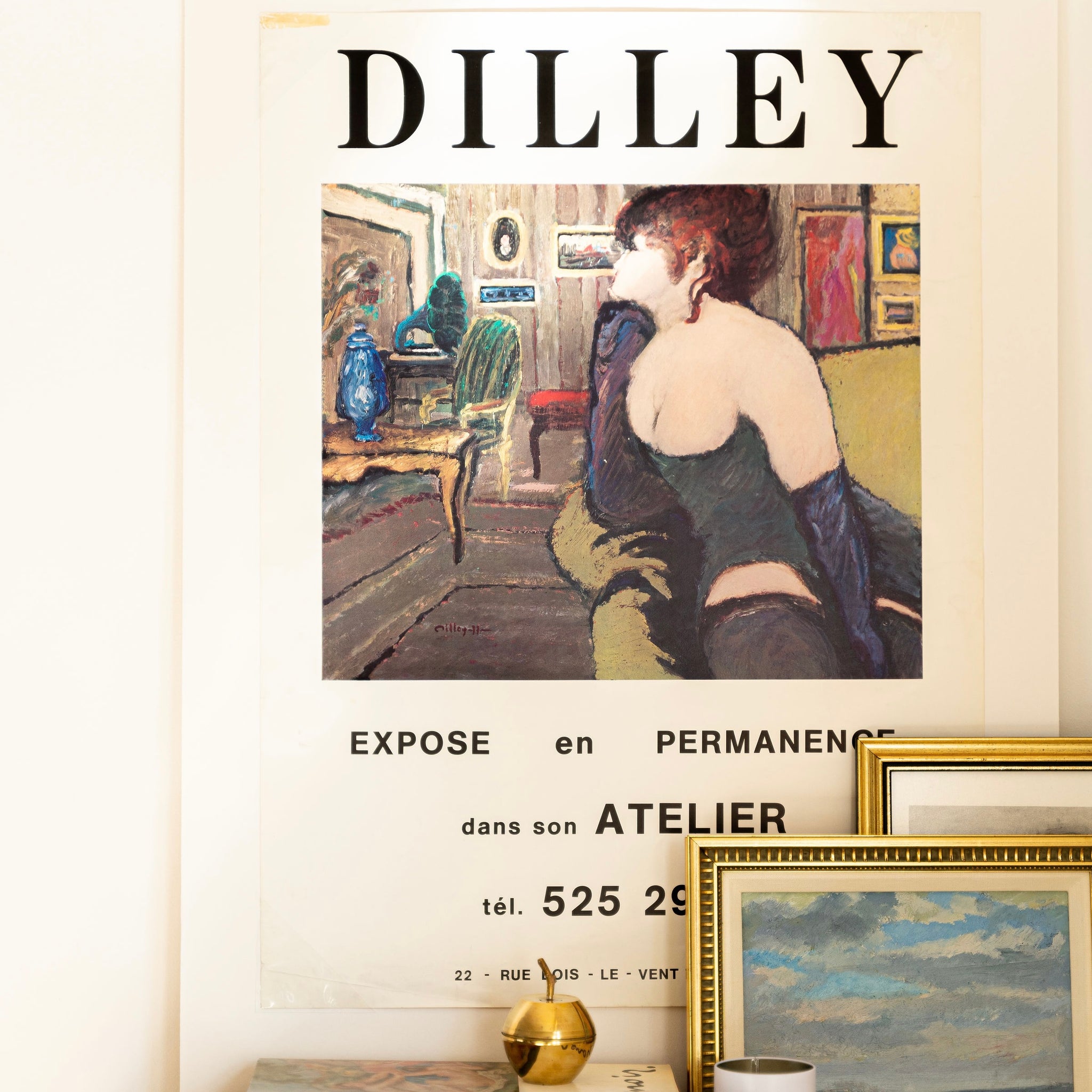 Vintage Dilley Dans Son Atelier French Art Gallery Exhibition Poster