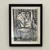Framed Vintage 70s Matisse Black and White 'Odalisque' Female Nude Portrait Art Plate Print at Golden Rule Gallery in Excelsior, MN