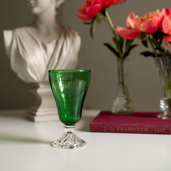 Vintage Emerald Green Parfait Boopie Glass by J'adore Beddor Vintage 