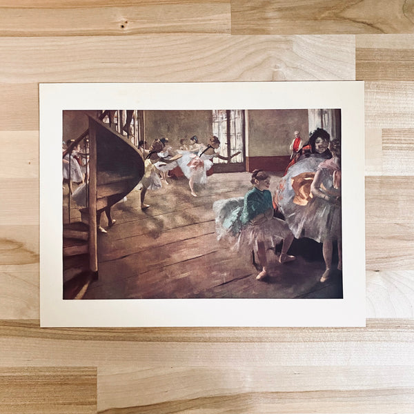 Rare Vintage 1948 Degas “La Repetition au Foyer de la Danse" Art Print | Vintage Degas Art Collectibles | Vintage Art Print | Golden Rule Gallery | Excelsior, MN