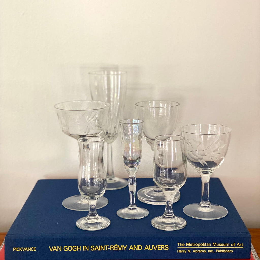 Vintage Single Cordial Glassware | Vintage Cordial Glasses | Bar Glasses | Kitchen Glassware | Golden Rule Gallery | Excelsior, MN