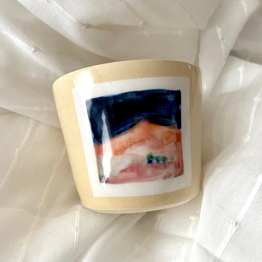 Vibrant Ceramic A MANO MPLS Made Cup of Landscape