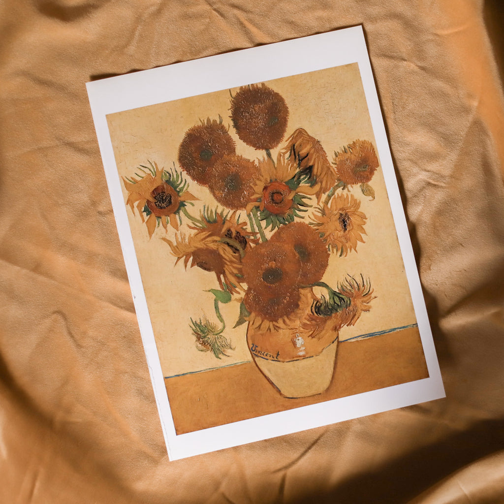 Van Gogh Sunflower Art Print | Vintage 90s Assorted Floral Print | Vintage Floral Art Prints | Vintage 1995 Flower Art Prints | Golden Rule Gallery | Excelsior, MN | Vintage Art Prints