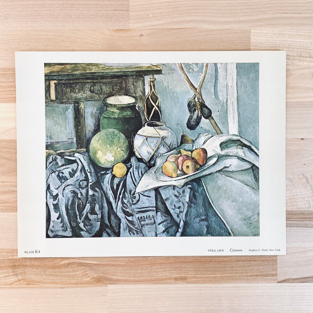 Vintage 1960 Cézanne "Still Life" Art Print | Vintage Still Life Art Print | Golden Rule Gallery | Art Collectibles | Vintage Art Prints | Excelsior, MN