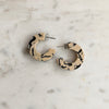 Marble Tortoise Chunky Hoop Earrings at Golden Rule Gallery 