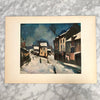 Vintage Winter Offset Lithograph | Rare 40s Vlaminck Art Print | Vintage Bougival Under Snow Lithograph Print | Golden Rule Gallery | Excelsior, MN | Vintage Art Prints | Vintage Art Collectibles 
