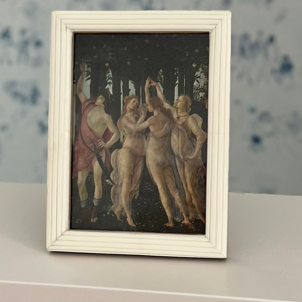 Vintage 50s Mini La Primavera by Botticelli Print Framed at Golden Rule Gallery 