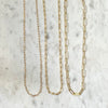 Three Styles of Handmade Gold Chain Necklaces
