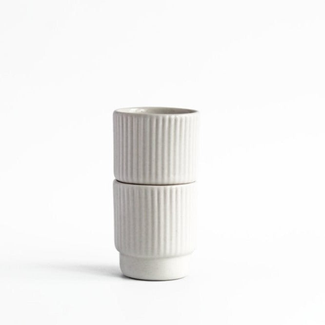 Espresso Cup in White | Archive Studio | Handmade Coffeeware | White Aesthetic | Golden Rule Gallery | Excelsior, MN