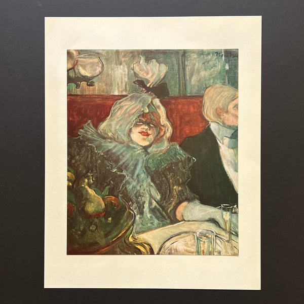 Vintage 1952 Toulouse-Lautrec "Private Room at the Rat Mort" Offset Lithograph Portrait | Golden Rule Gallery | French Art | Minneapolis